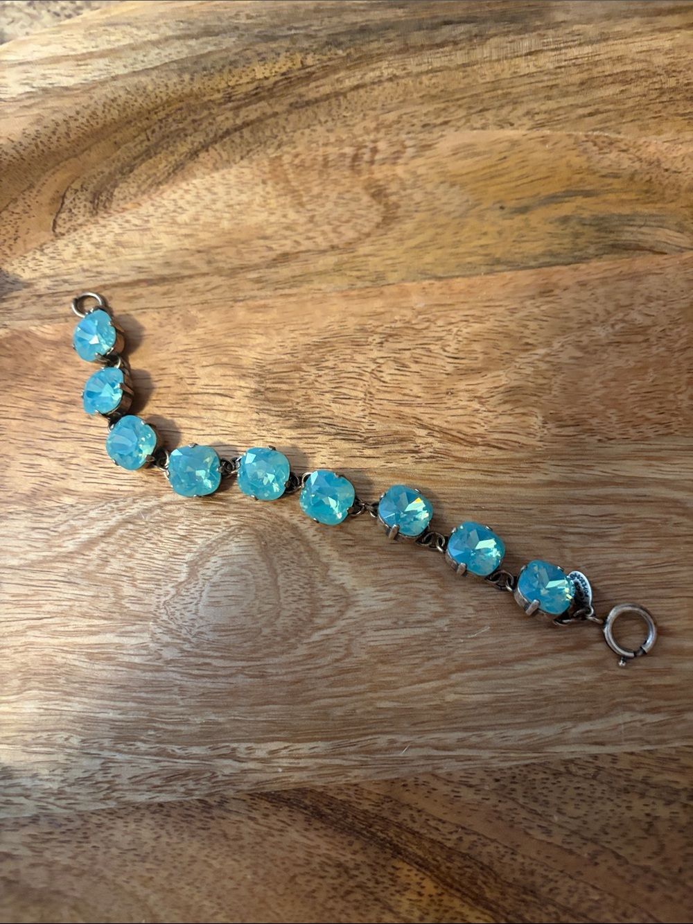 Catherine Popesco Turquoise Blue Crystal Bracelet